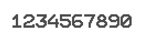 10×12数字点阵字体 ddN1012AA0539
