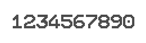 10×12数字点阵字体 ddN1012AA0547