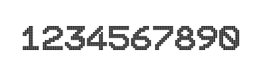 10×12数字点阵字体 ddN1012AA0550