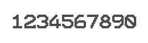 10×12数字点阵字体 ddN1012AA0552
