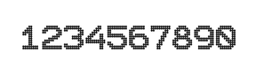 10×12数字点阵字体 ddN1012AA0553