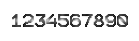 10×12数字点阵字体 ddN1012AA0554