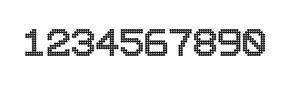 10×12数字点阵字体 ddN1012AA0560