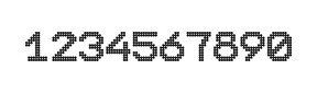10×12数字点阵字体 ddN1012AA0568