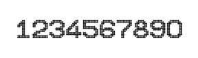 10×12数字点阵字体 ddN1012AA0569