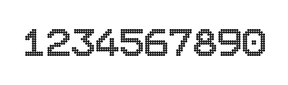 10×12数字点阵字体 ddN1012AA0570
