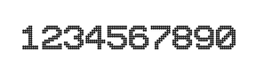 10×12数字点阵字体 ddN1012AA0571
