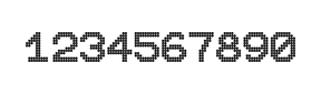 10×12数字点阵字体 ddN1012AA0573