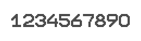 10×12数字点阵字体 ddN1012AA0575