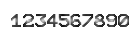 10×12数字点阵字体 ddN1012AA0576