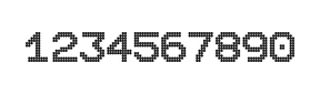 10×12数字点阵字体 ddN1012AA0578