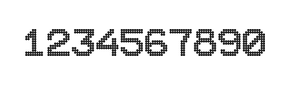 10×12数字点阵字体 ddN1012AA0579
