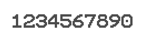 10×12数字点阵字体 ddN1012AA0582