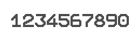 10×12数字点阵字体 ddN1012AA0584