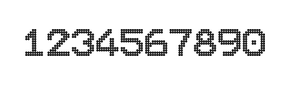 10×12数字点阵字体 ddN1012AA0586