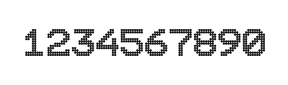 10×12数字点阵字体 ddN1012AA0587