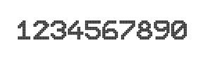 10×12数字点阵字体 ddN1012AA0588