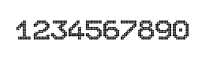 10×12数字点阵字体 ddN1012AA0596
