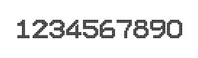 10×12数字点阵字体 ddN1012AA0612