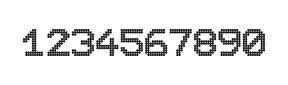 10×12数字点阵字体 ddN1012AA0620