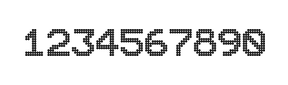 10×12数字点阵字体 ddN1012AA0621