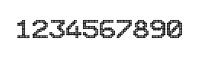 10×12数字点阵字体 ddN1012AA0626