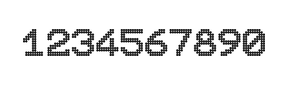 10×12数字点阵字体 ddN1012AA0628