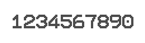 10×12数字点阵字体 ddN1012AA0636
