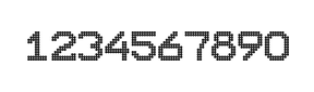 10×12数字点阵字体 ddN1012AA0641