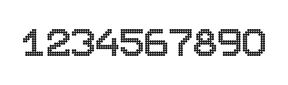 10×12数字点阵字体 ddN1012AA0644