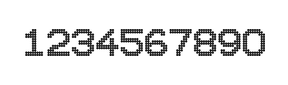 10×12数字点阵字体 ddN1012AA0647