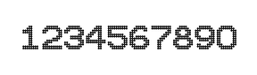10×12数字点阵字体 ddN1012AA0648