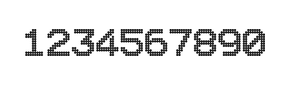 10×12数字点阵字体 ddN1012AA0649