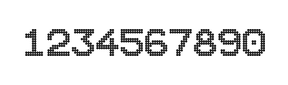10×12数字点阵字体 ddN1012AA0652