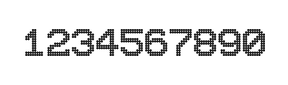 10×12数字点阵字体 ddN1012AA0656