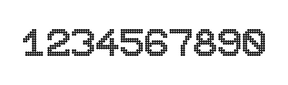 10×12数字点阵字体 ddN1012AA0658
