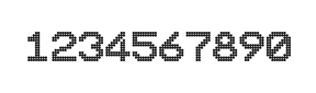 10×12数字点阵字体 ddN1012AA0659