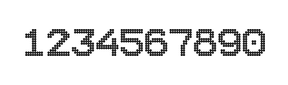 10×12数字点阵字体 ddN1012AA0660