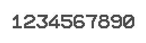10×12数字点阵字体 ddN1012AA0667