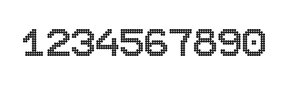 10×12数字点阵字体 ddN1012AA0675
