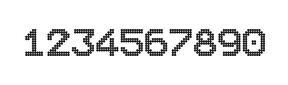10×12数字点阵字体 ddN1012AA0677
