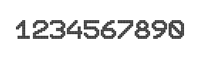 10×12数字点阵字体 ddN1012AA0683