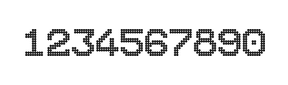 10×12数字点阵字体 ddN1012AA0684