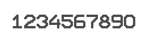 10×12数字点阵字体 ddN1012AA0689