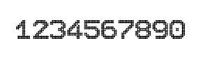 10×12数字点阵字体 ddN1012AA0690