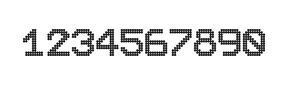 10×12数字点阵字体 ddN1012AA0699