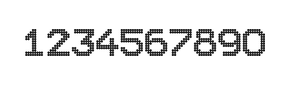 10×12数字点阵字体 ddN1012AA0700