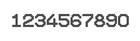 10×12数字点阵字体 ddN1012AA0702