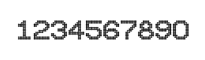 10×12数字点阵字体 ddN1012AA0703
