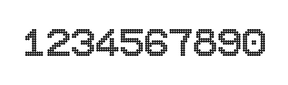 10×12数字点阵字体 ddN1012AA0704